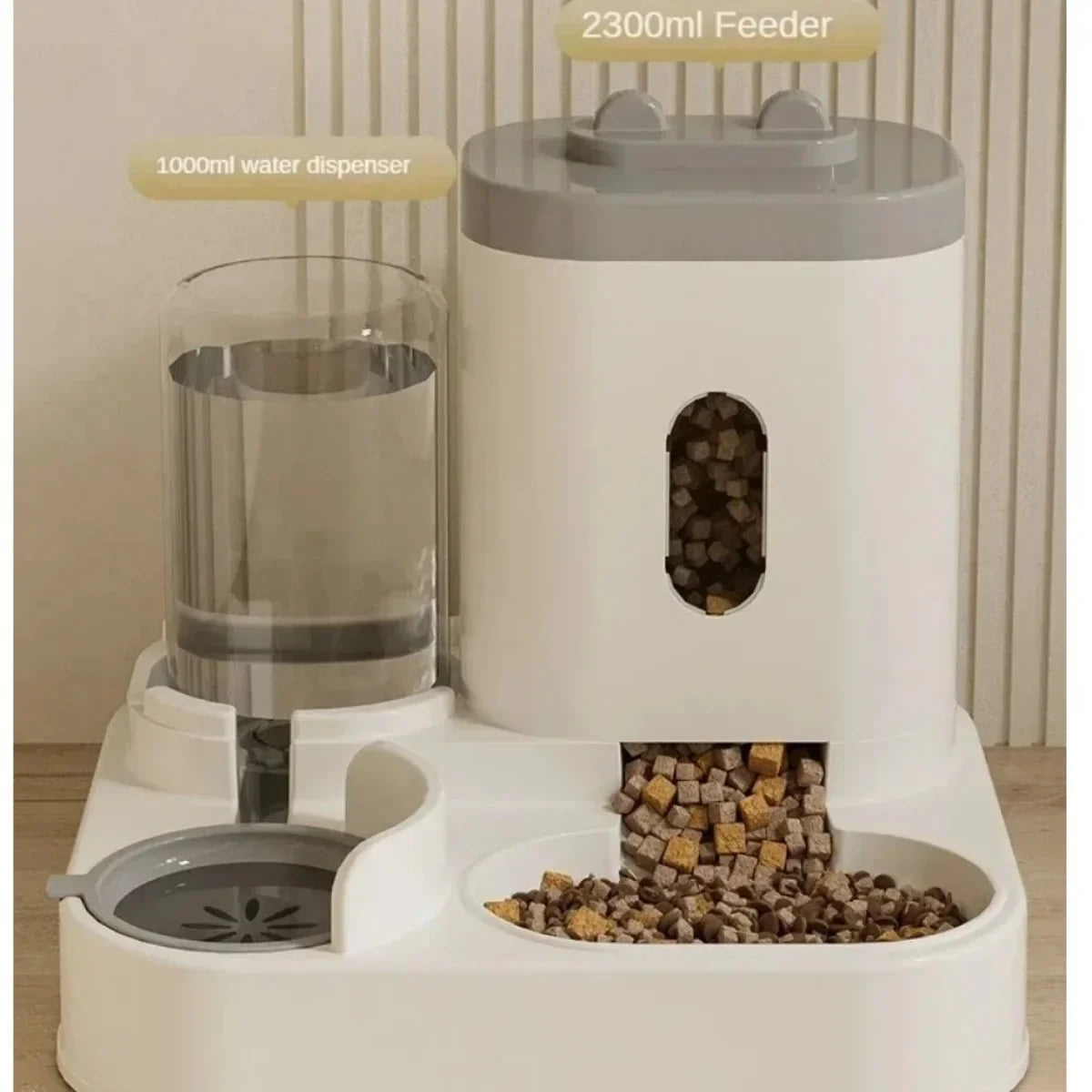 Automatischer Futternapf für Katzen und Hunde mit Wasserbrunnen, großer Futterspender, Behälter für Welpen, Haustiere, Kätzchenzubehör
