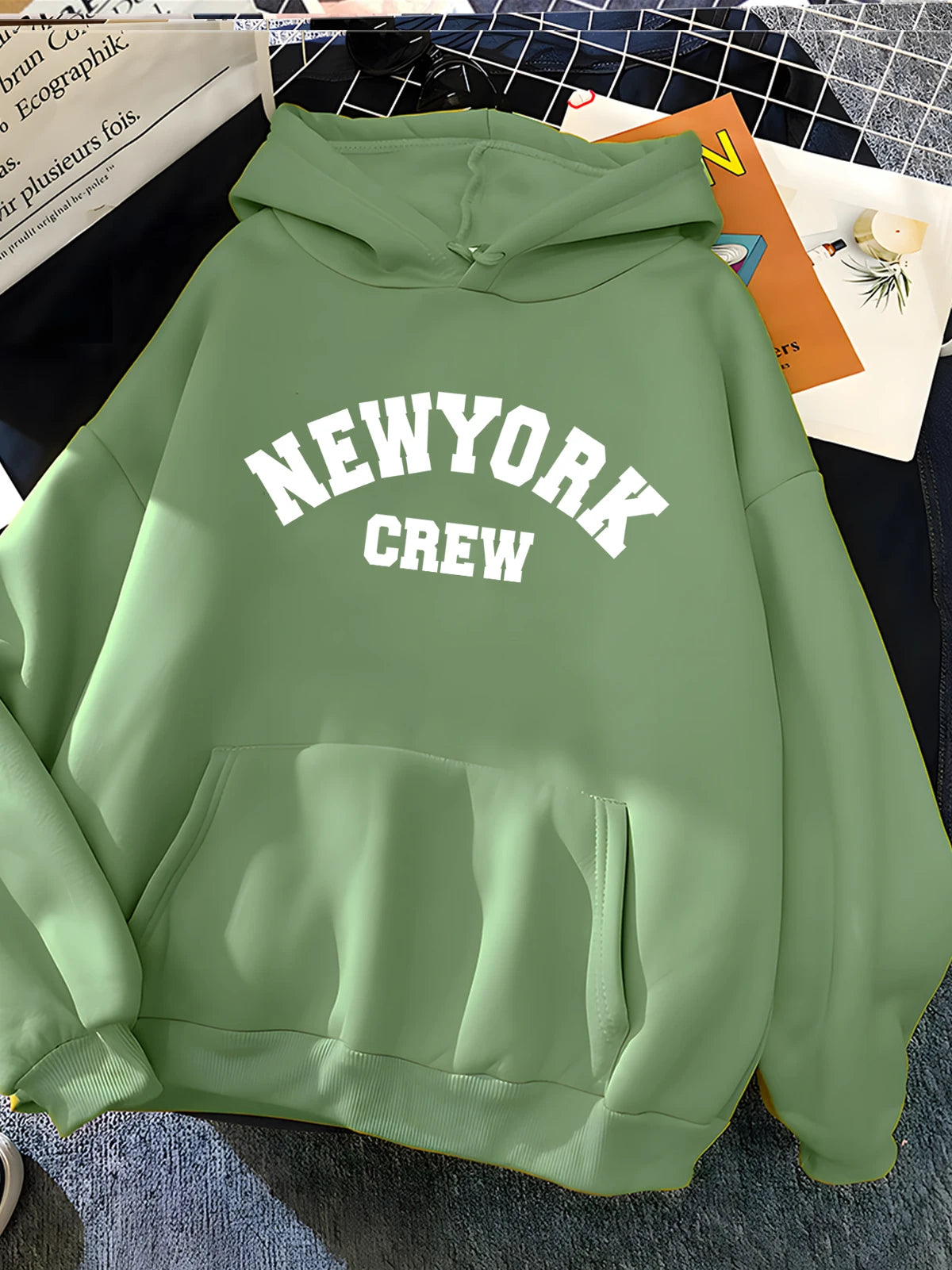 Hirsionsan New York Brief Drucken Sweatshirt Frauen Weiche Beiläufige Lose Sportwear Weibliche Hoodies Warme Fleece Mädchen Kleidung 2023 Neue