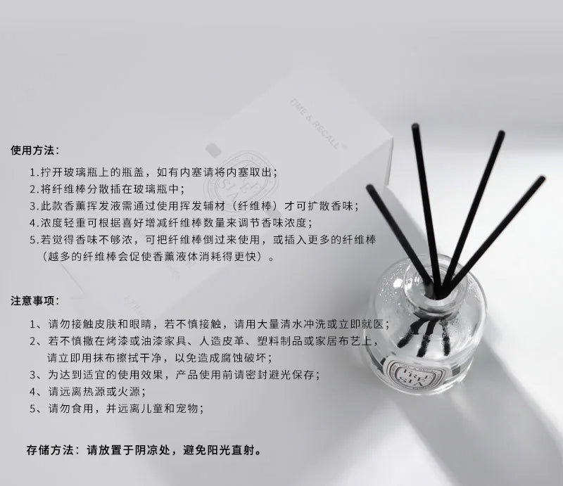 50ml Reed Diffuser Gift Set Home Fragrance Oil with 4pcs Reed Sticks Home Air Freshener Essential Oil for Bathroom Accessories