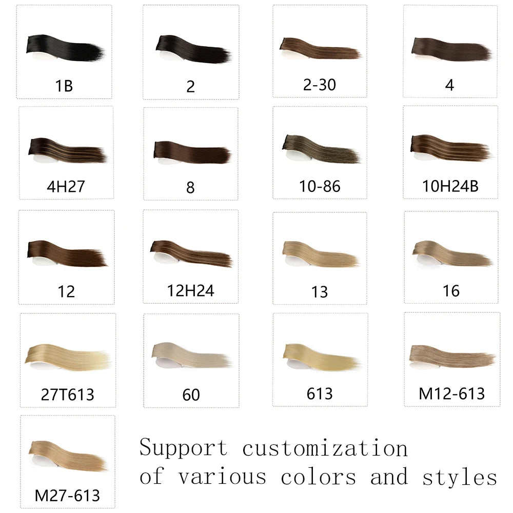 Synthetic Hair Pads Invisible Seamless Clip In Hair Extension Increase Hair Top Side Cover Hairpiece Hair Piece