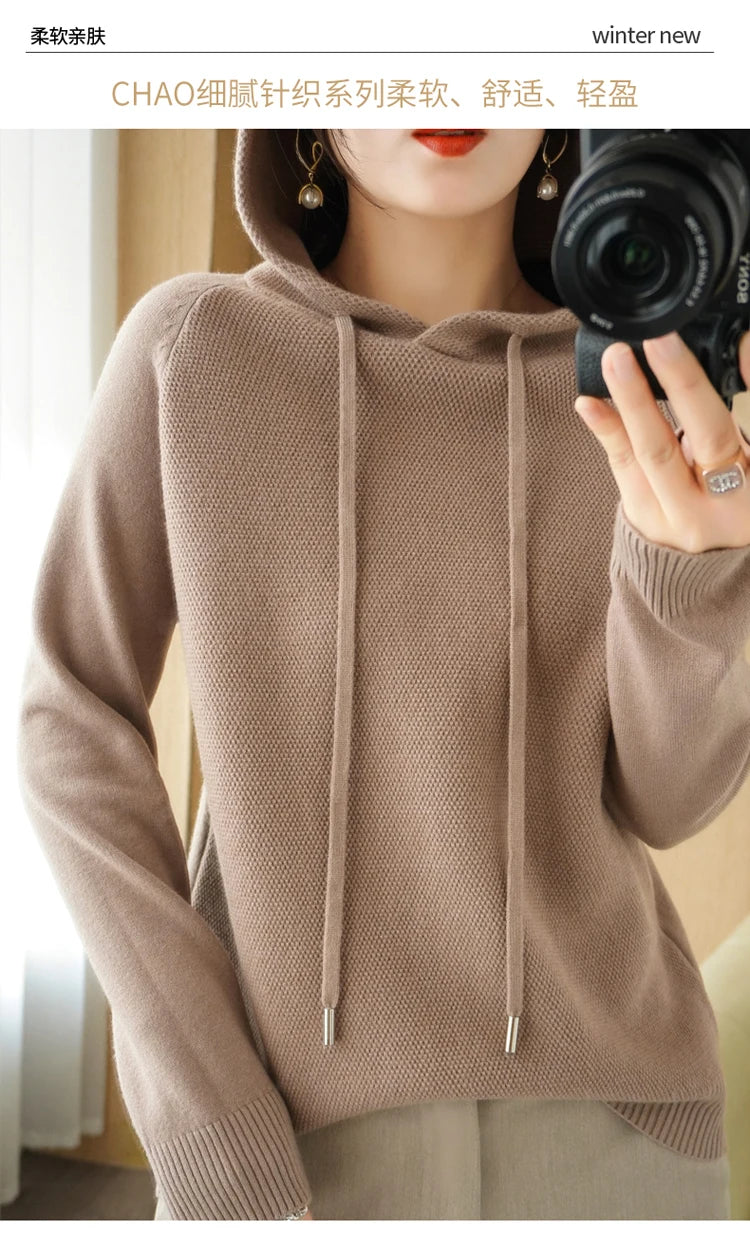 Hoodies und Sweatshirts Langarmpullover für Damen Wollkleidung Neuheiten Strickpullover Damenoberbekleidung Modeoberteile