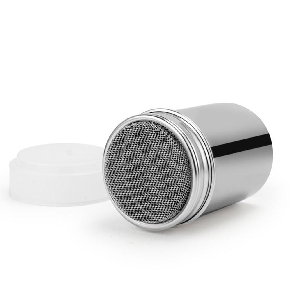 2 stücke Edelstahl Dredge Salz Zucker Pfeffer Shaker Flasche Dispenser Salz Flasche Pfeffer Kaffee Kakao Zimt Pulver Kann für