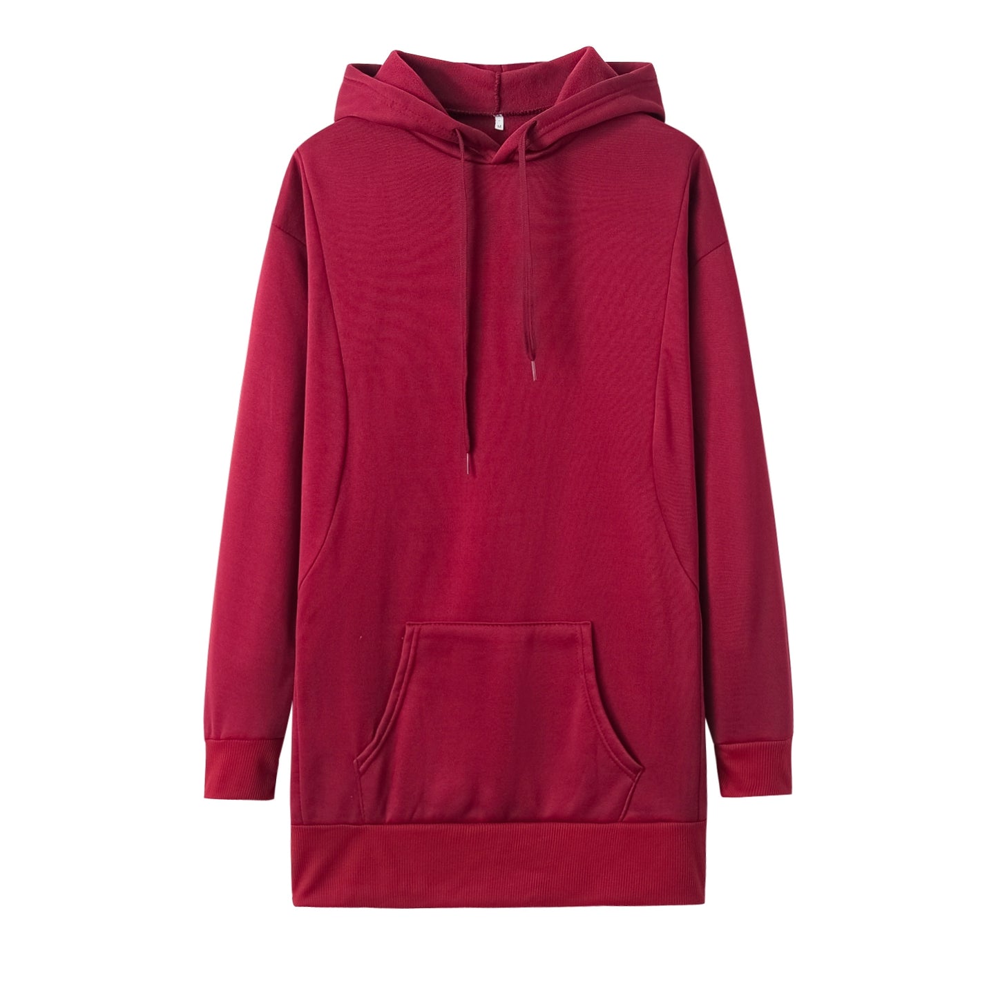 Mode-Trend Damen Einfarbig Lose Langarm Verdickt Hoodie Frau