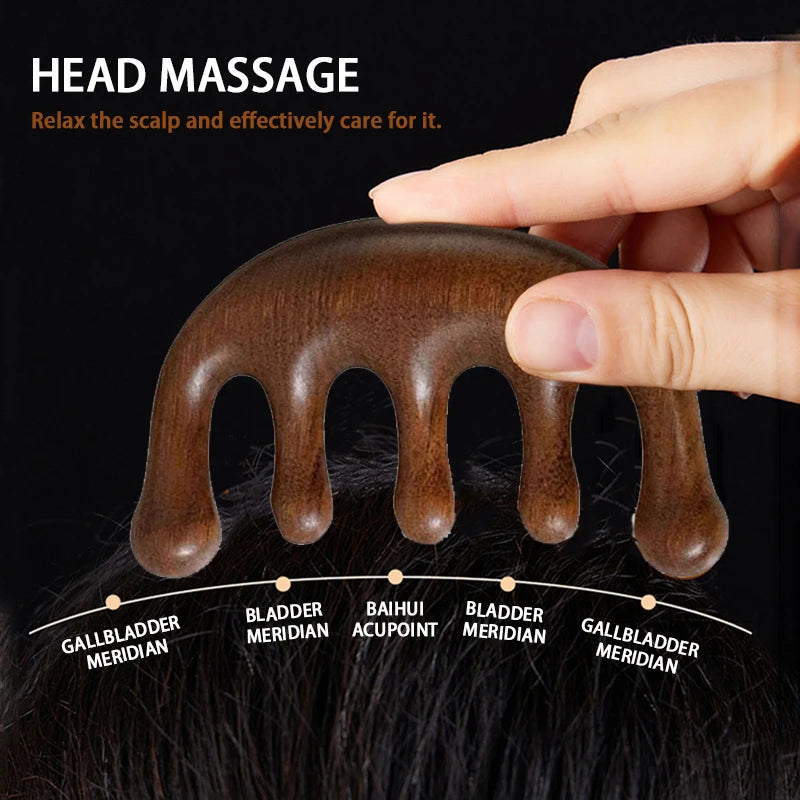 Massage Comb Head Massager Relaxing Five Tooth Comb Whale Comb Scalp Scraping Massager Body Massage Tool Plastics Metarial