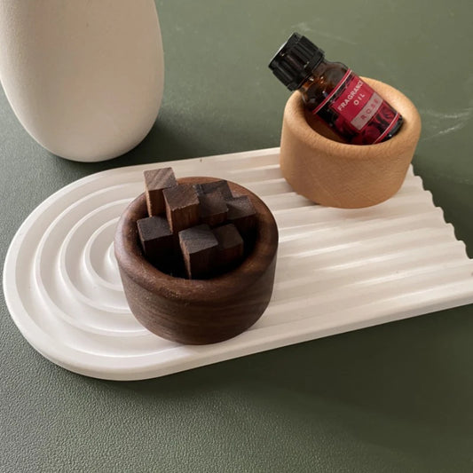 Woodpile Reed Diffuser Essential Oil Fragrant Expander Natural Beech Black Walnut Fireless Aromatherapy Air Aroma Diffuser Decor