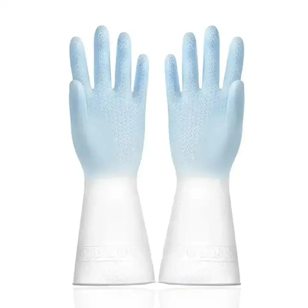 Household Cleaning Gloves  Household Kitchen Dishwashing Gloves  Gradient Color  Home Rubber  Gloves With Nails  Waterproof