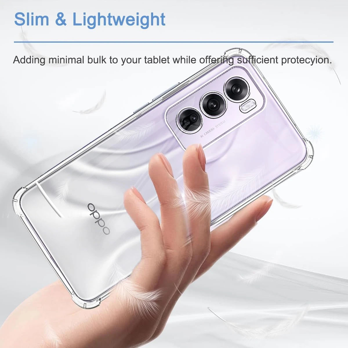 Four-Corners Shockproof TPU Case for OPPO Reno 12 Pro 5G Protective Cover Clear Capa Fundas Coque
