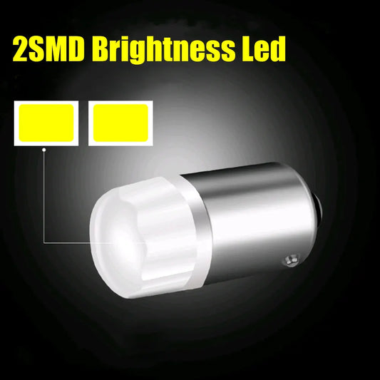 2pcs Car LED Indicator Bulb License Plate Bulb BA9S T4W Led Bulb T2W T3W H5W Car Light 2835 2 SMD Car Lights Accessories