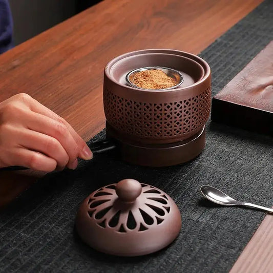 220V Enamel Electronic Incense Burner Timed Temperature Regulation Essential Oil Lamp Heating Electric Fumigating Furnace