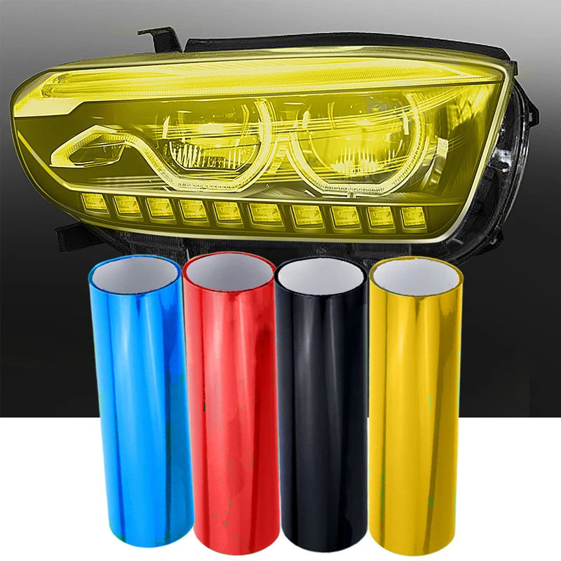 Headlights Protective Film Vinyl Film Sticker Auto Headlight Taillight Film Tint Vinyl Sheet Sticker Universal Multicolor