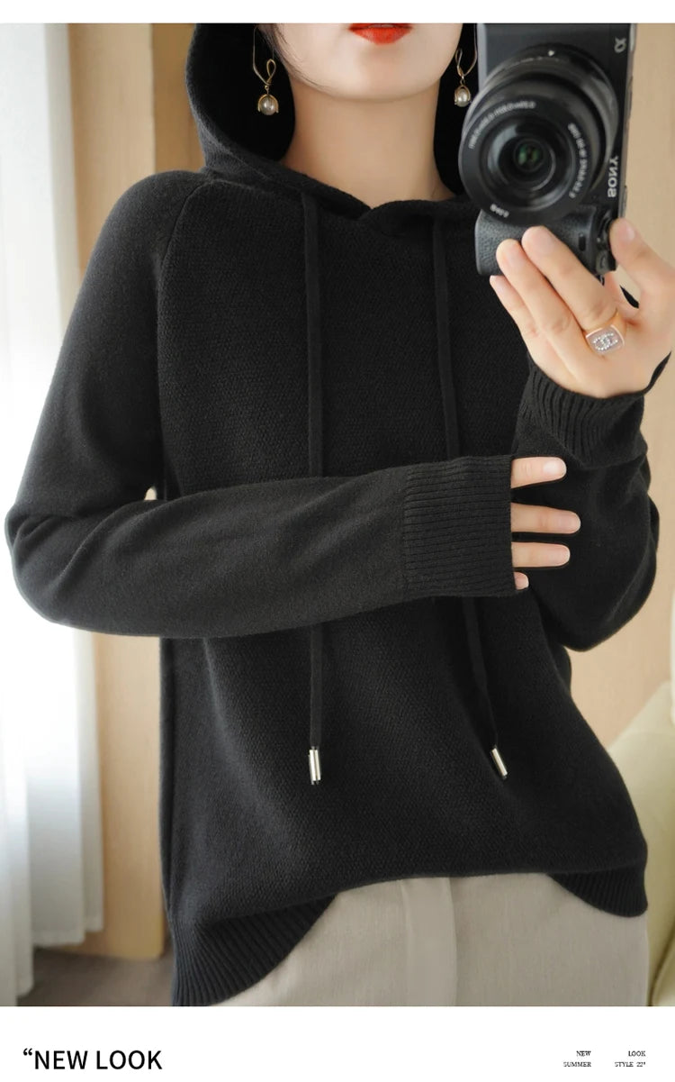 Hoodies und Sweatshirts Langarmpullover für Damen Wollkleidung Neuheiten Strickpullover Damenoberbekleidung Modeoberteile