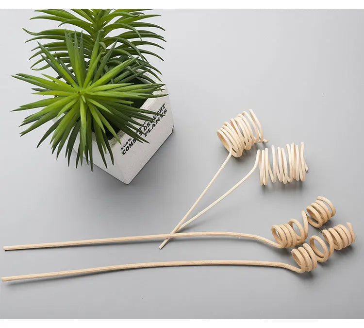 10pcs/lot Wavy Rattan Reed Fragrance Diffuser Replacement Refill Sticks DIY Handmade Home Decor Perfume Natural Essential Oil