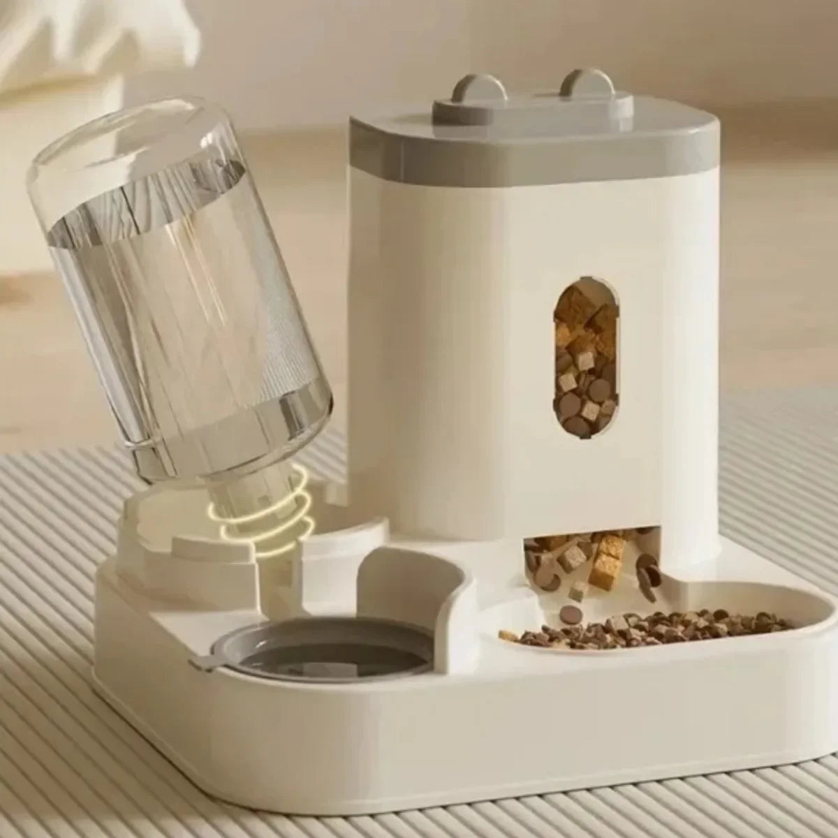 Automatischer Futternapf für Katzen und Hunde mit Wasserbrunnen, großer Futterspender, Behälter für Welpen, Haustiere, Kätzchenzubehör