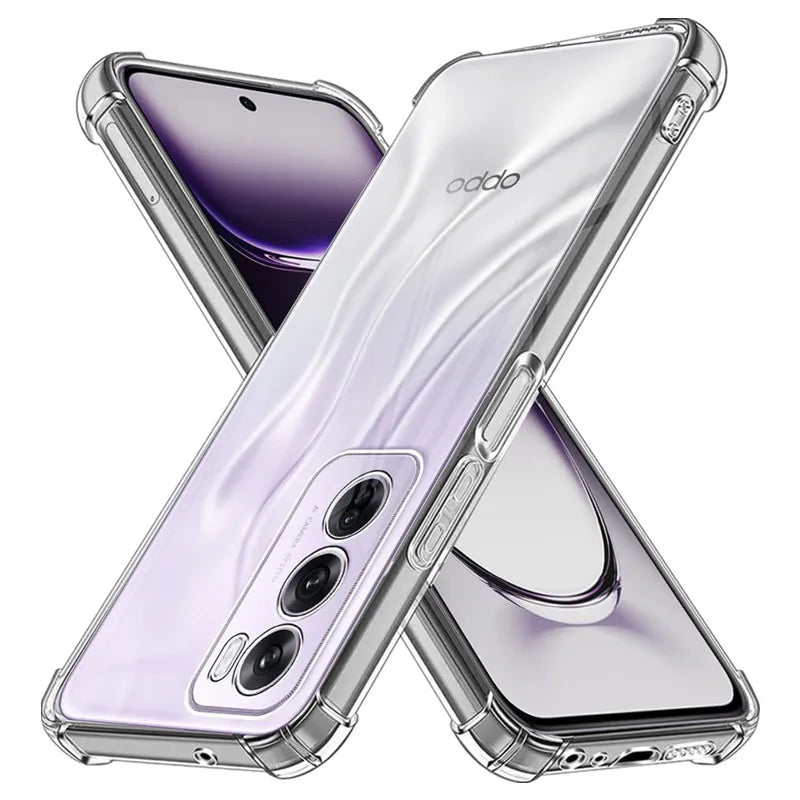 Four-Corners Shockproof TPU Case for OPPO Reno 12 Pro 5G Protective Cover Clear Capa Fundas Coque